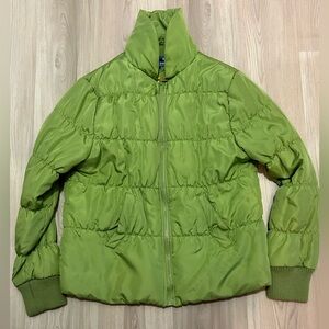 18° Fahrenheit Puffer Jacket-L Green Outerwear Full Zip Packable Travel